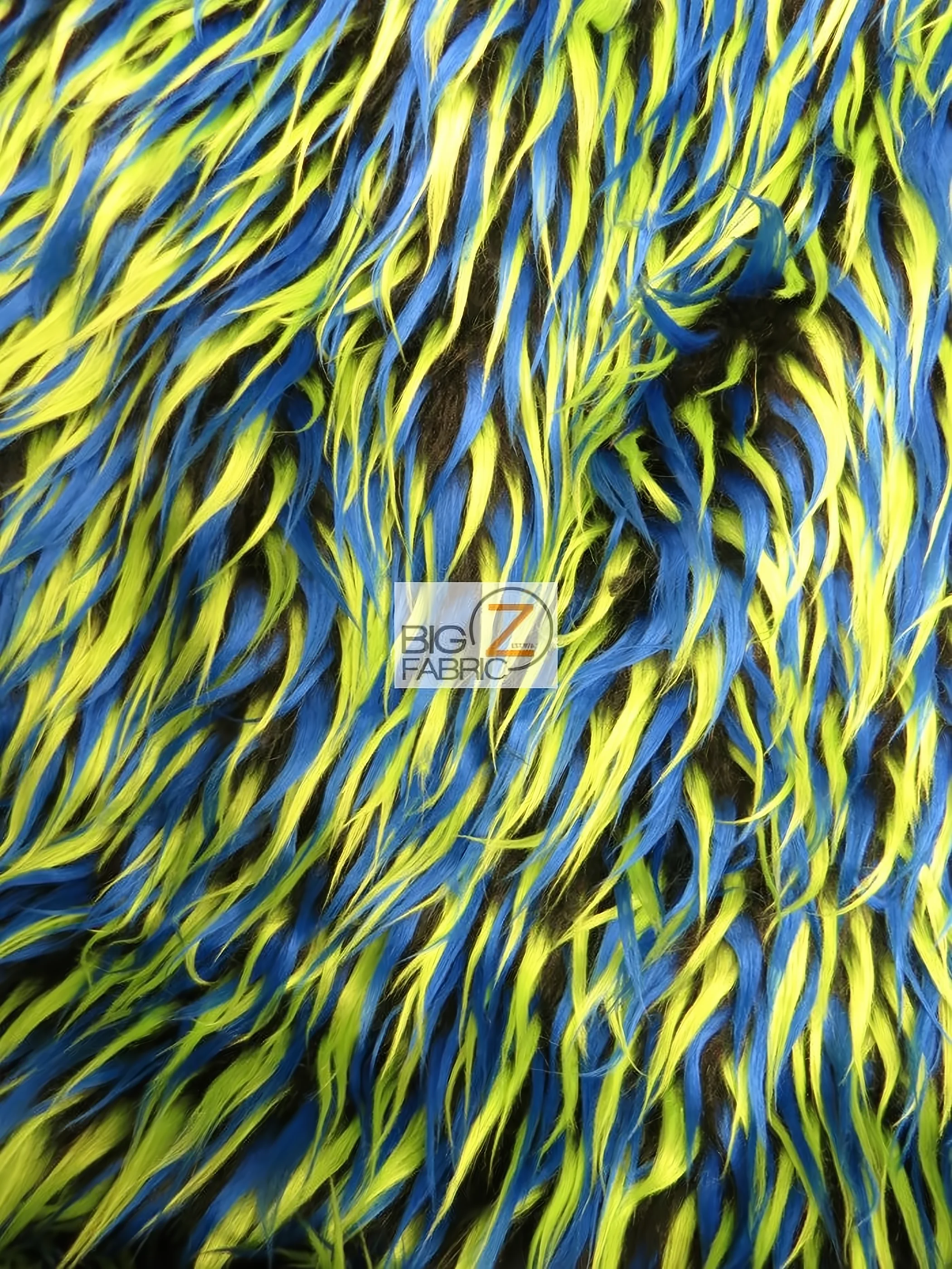 2 and 3 Tone Spiked Shaggy Long Pile Faux Fur Fabric / Sold by The Yard - Image 49