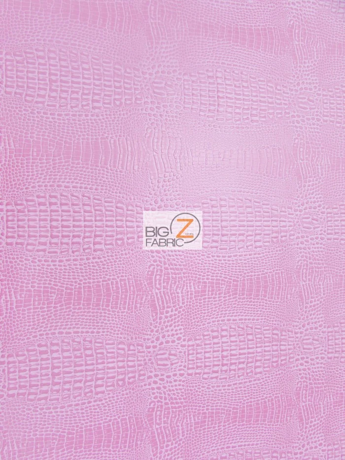 Crocodile Marine Vinyl Fabric - Auto/Boat - Upholstery Fabric / Bubble Gum / By The Roll - 30 Yards - Image 2