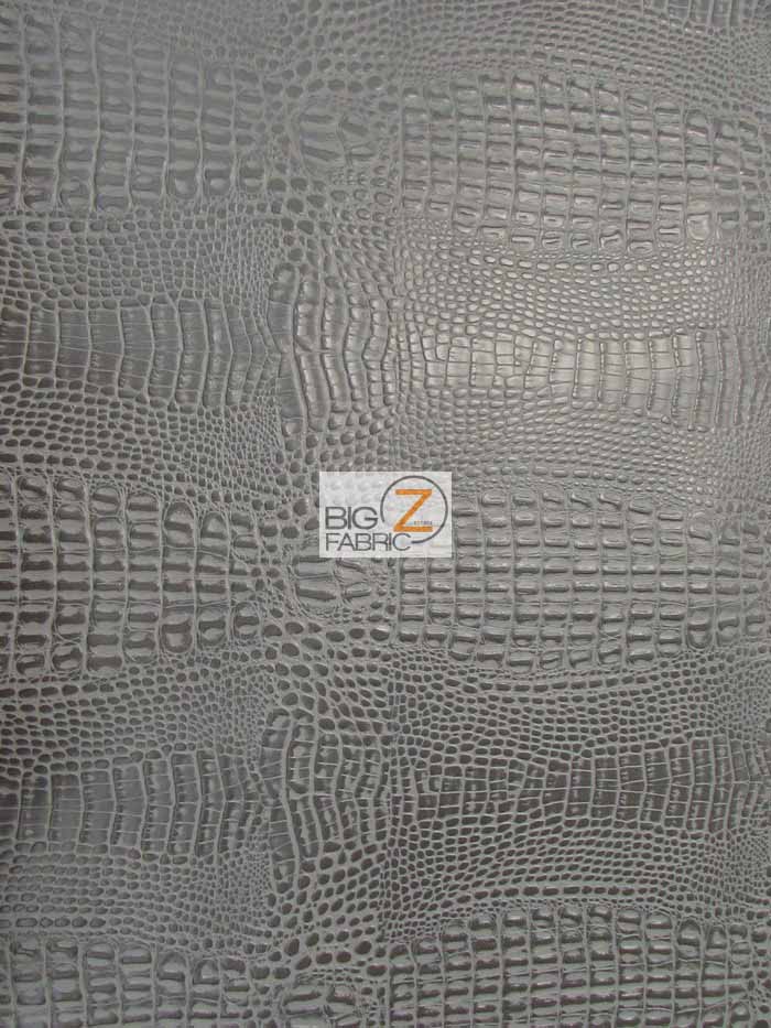 Crocodile Marine Vinyl Fabric - Auto/Boat - Upholstery Fabric / Charcoal / By The Roll - 30 Yards - Image 2