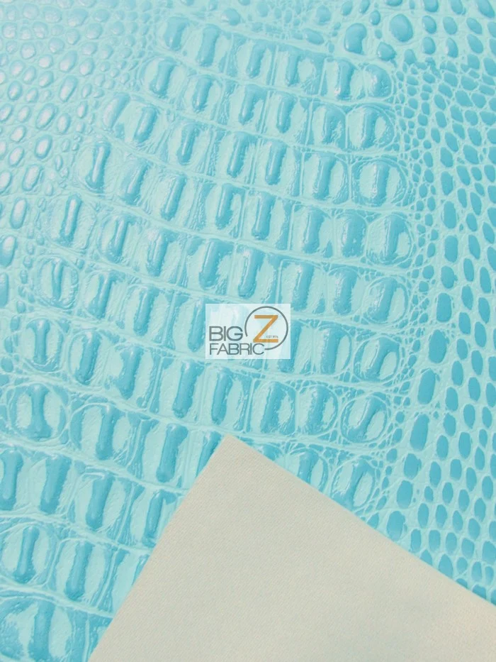 Crocodile Marine Vinyl Fabric - Auto/Boat - Upholstery Fabric / Cool Silver / By The Roll - 30 Yards - Image 5