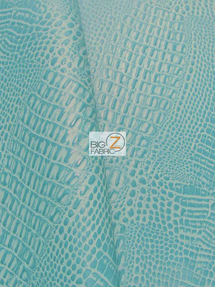 Crocodile Marine Vinyl Fabric - Auto/Boat - Upholstery Fabric / Cool Silver / By The Roll - 30 Yards - Image 6