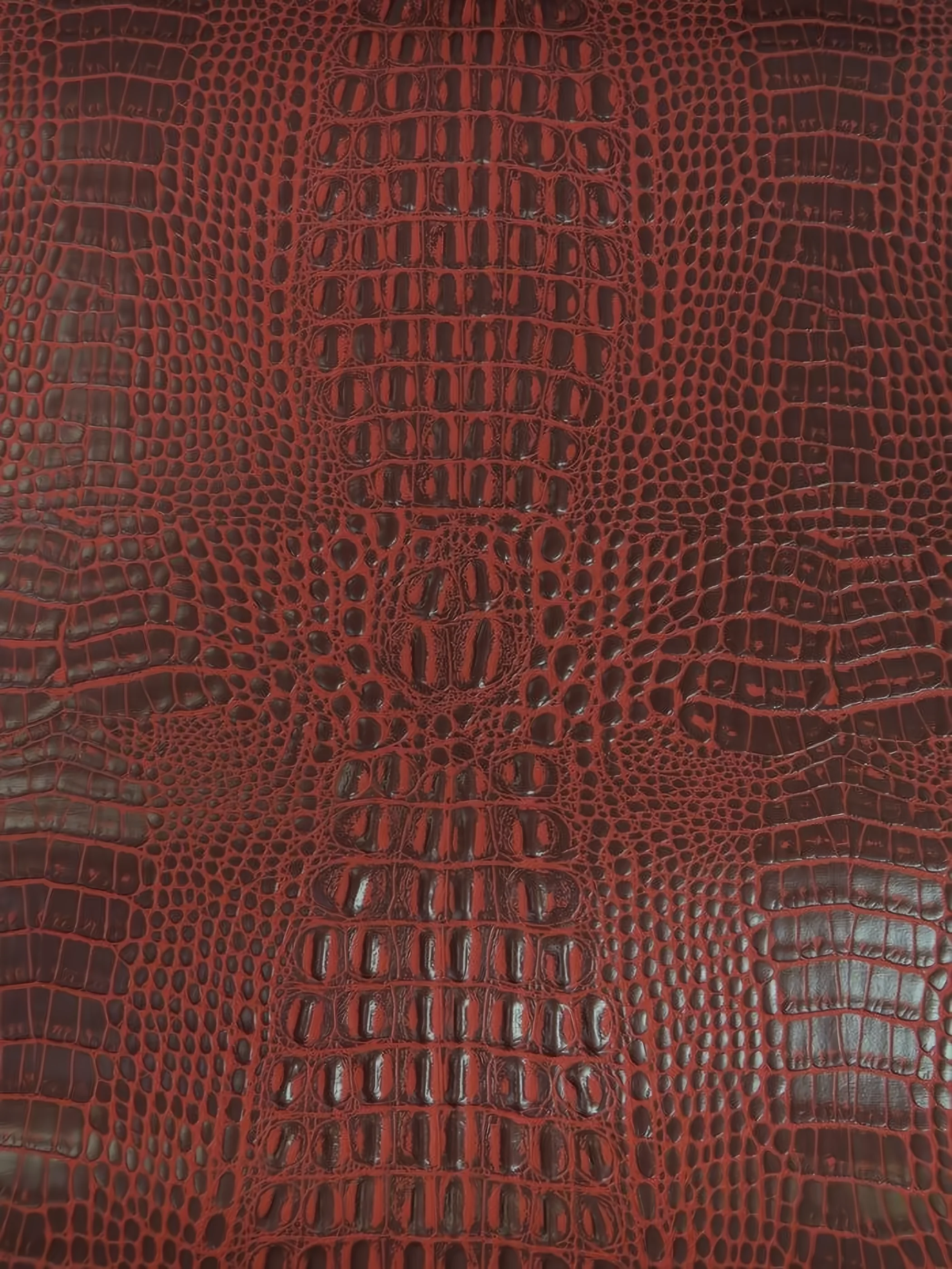 Deadpool Red AquaGuard Crocodile Marine Vinyl Fabric / Sold By The Yard
