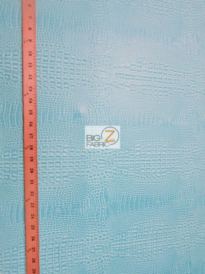 Crocodile Marine Vinyl Fabric - Auto/Boat - Upholstery Fabric / Teal / By The Roll - 30 Yards - Image 6