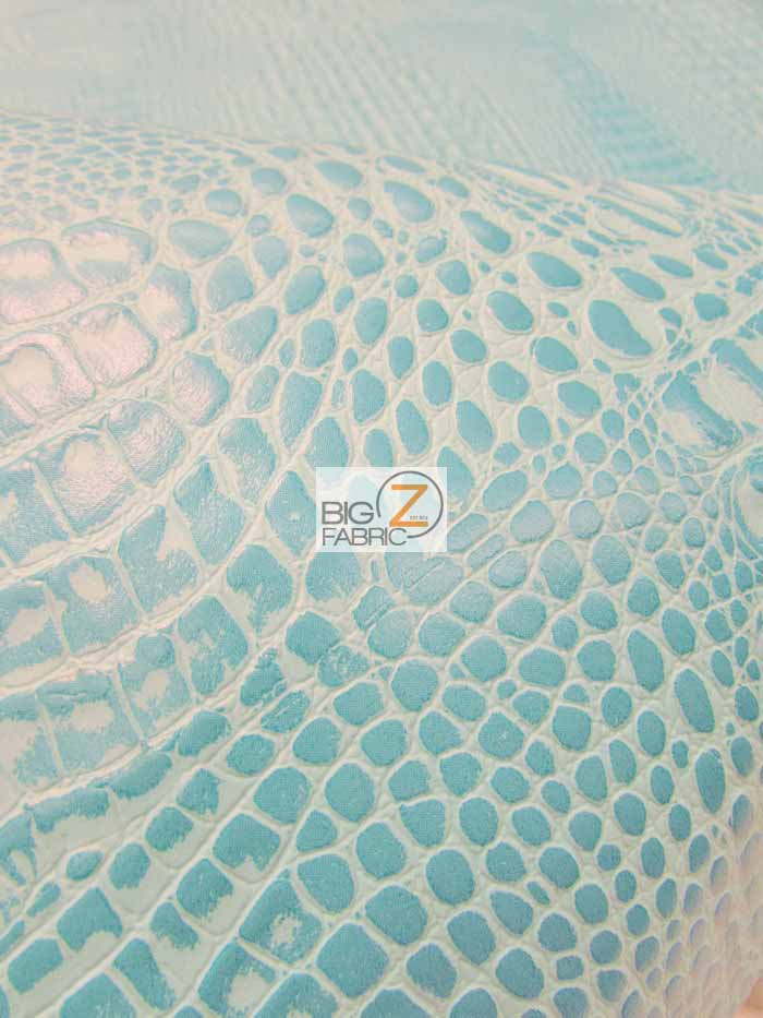Cool Silver Crocodile Marine Vinyl Fabric / Sold By The Yard - Image 4