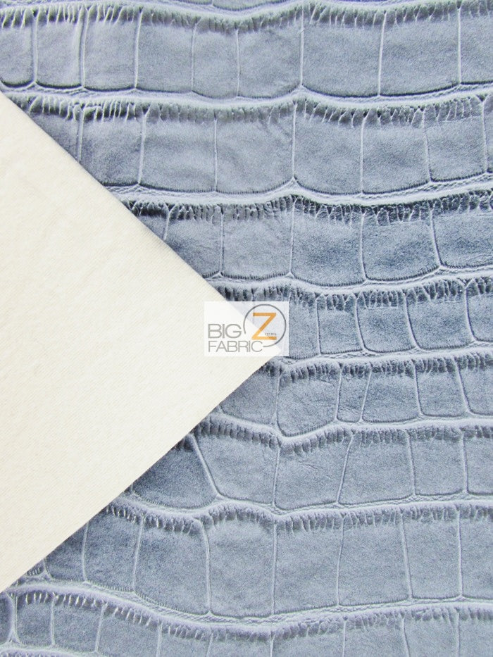 Glossy Dragon Purple Big Nile Crocodile Vinyl Fabric / Sold By The Yard - Image 4