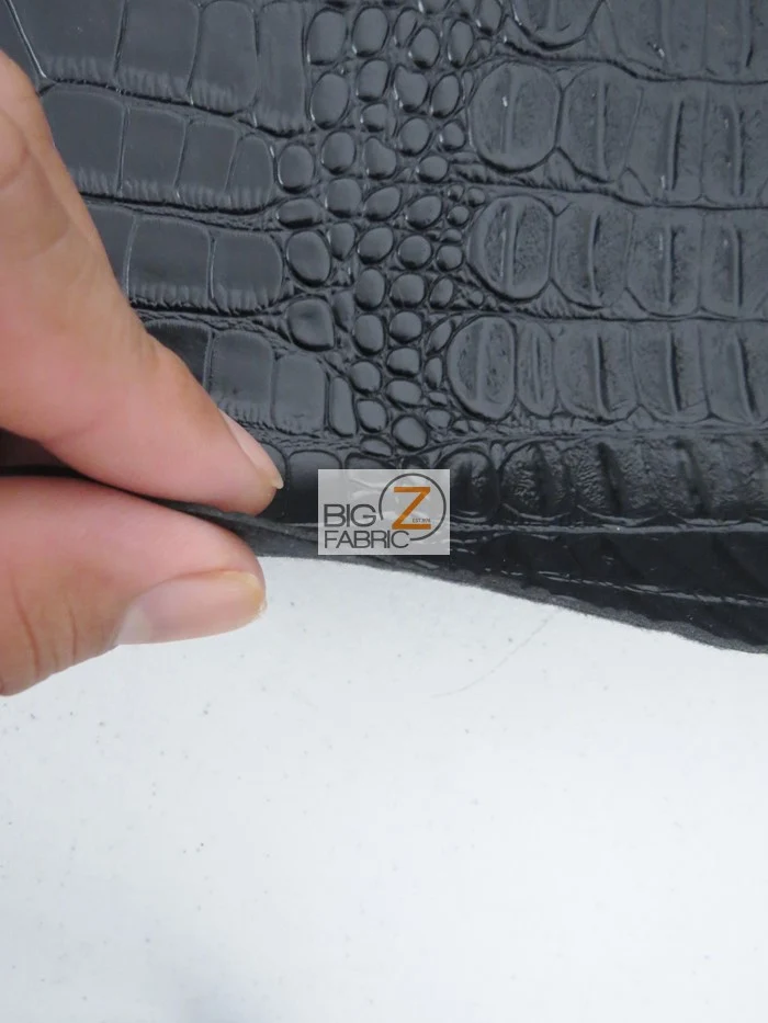 Big Nile Crocodile Faux Fake Leather Vinyl Fabric / Lipstick Red / By The Roll - 30 Yards - Image 4