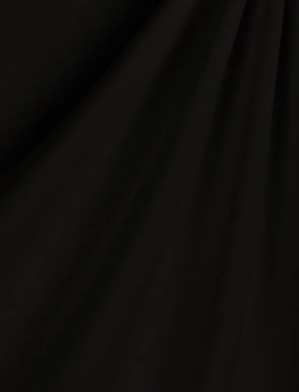 Black Heavy Interlock Poly Cotton Fabric