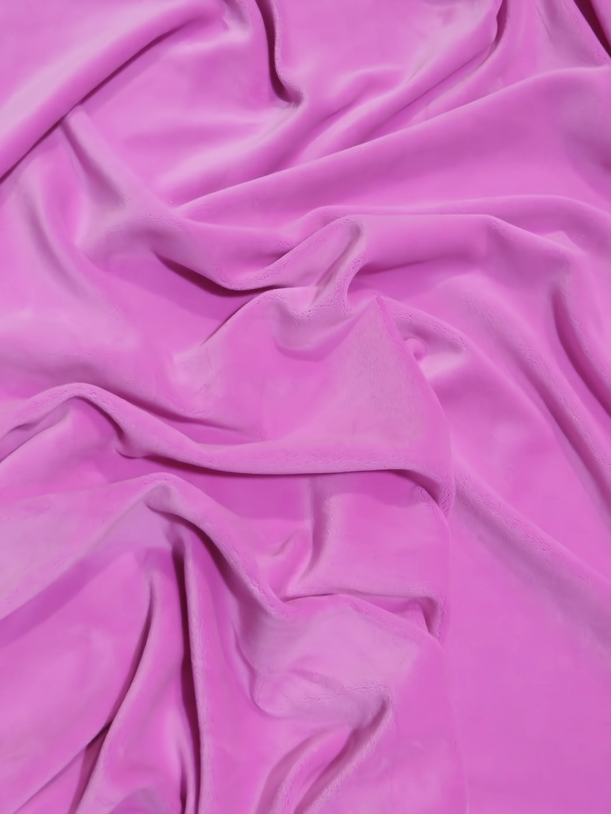 Bubble Gum Stretch Mochi Plush Minky / Soft Solid Fabric by the Yard