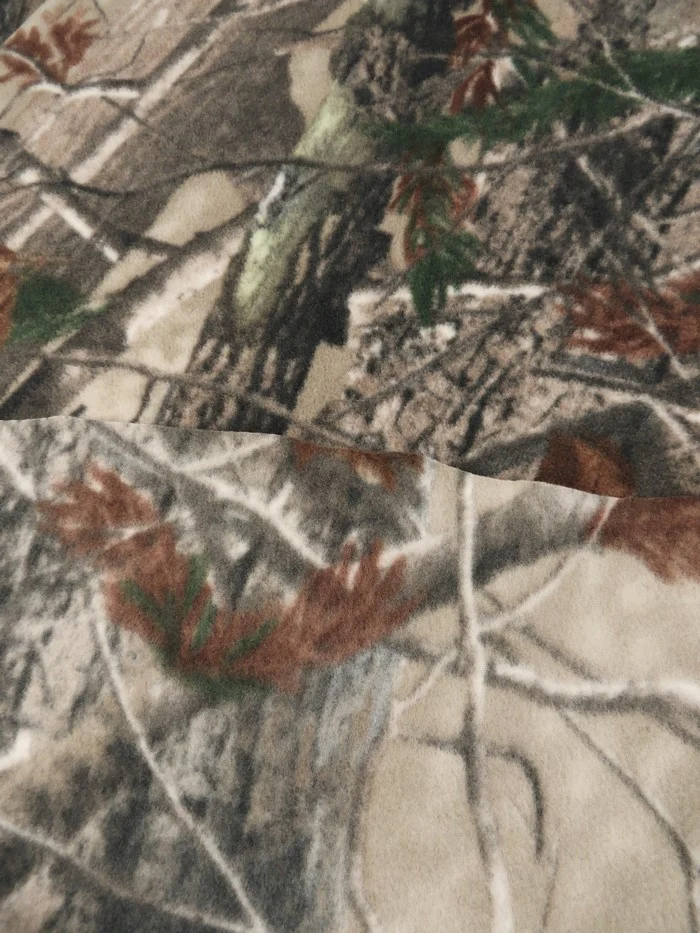 Camouflage Fleece Printed Fabric - Desert Mossy Oak - Sold By The Yard - Image 3