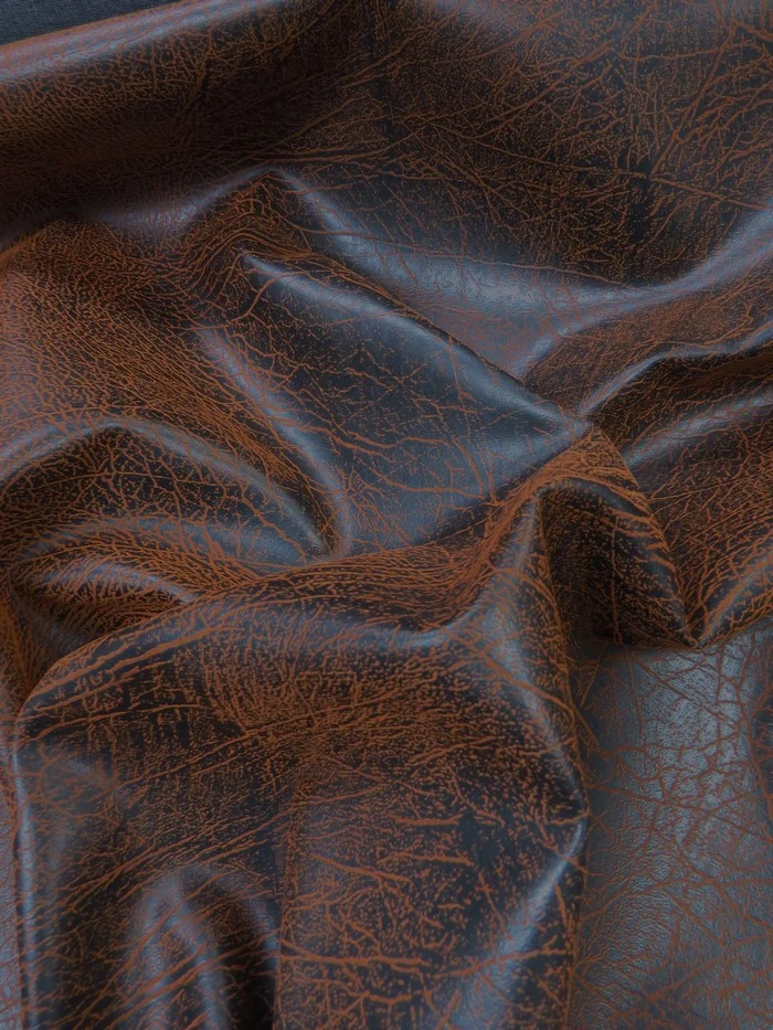 Copper Distressed Velvet Flocking Vinyl / Sold by the Yard - Image 2