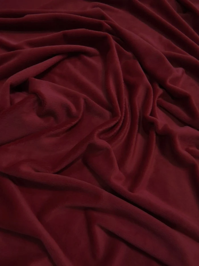 Burgundy Minky Solid Baby Soft Fabric (Second Quality Goods)