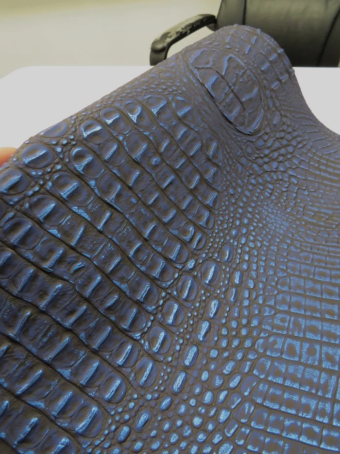 Navy/Blue Metallic Caiman Gator Vinyl / 30 Yard Rolls - Image 4