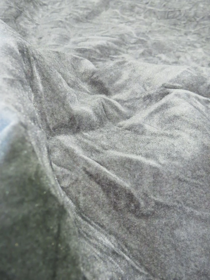 Crush Flocking Upholstery Velour Velvet Fabric / Royal Blue / Sold By The Yard - Image 2