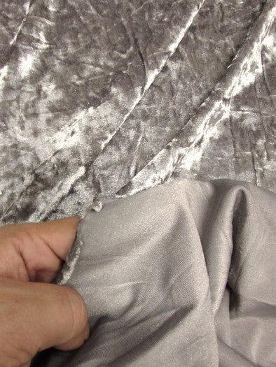 Crushed Stretch Velvet Costume Fabric / Gold / Sold By The Yard - Image 4