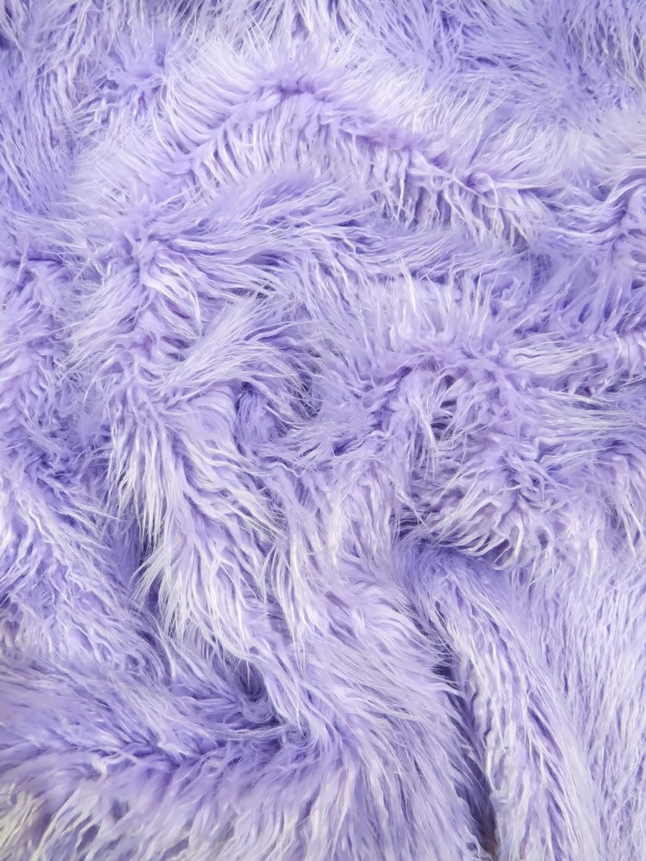 Solid Mongolian Long Pile Faux Fur Fabric / Sold By The Yard