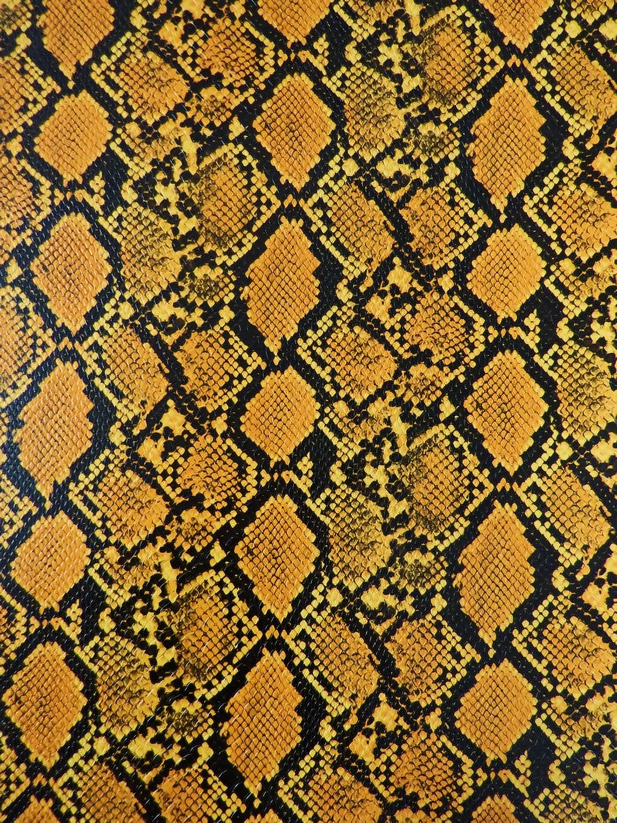 Desert Gold / Calico Python Snake Vinyl Fabric - Image 2