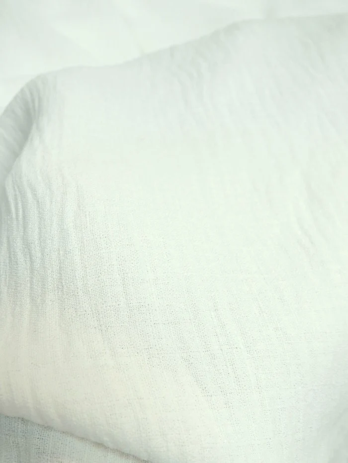 Distress Imitation Linen Fabric / Sky Blue / Sold By The Yard - Image 3