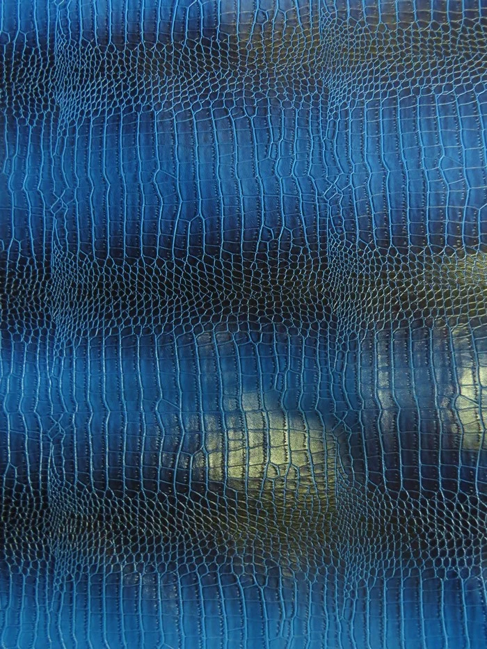 Dragon Gator Upholstery Vinyl Fabric / Midnight Blue / Sold By The Yard - Image 2