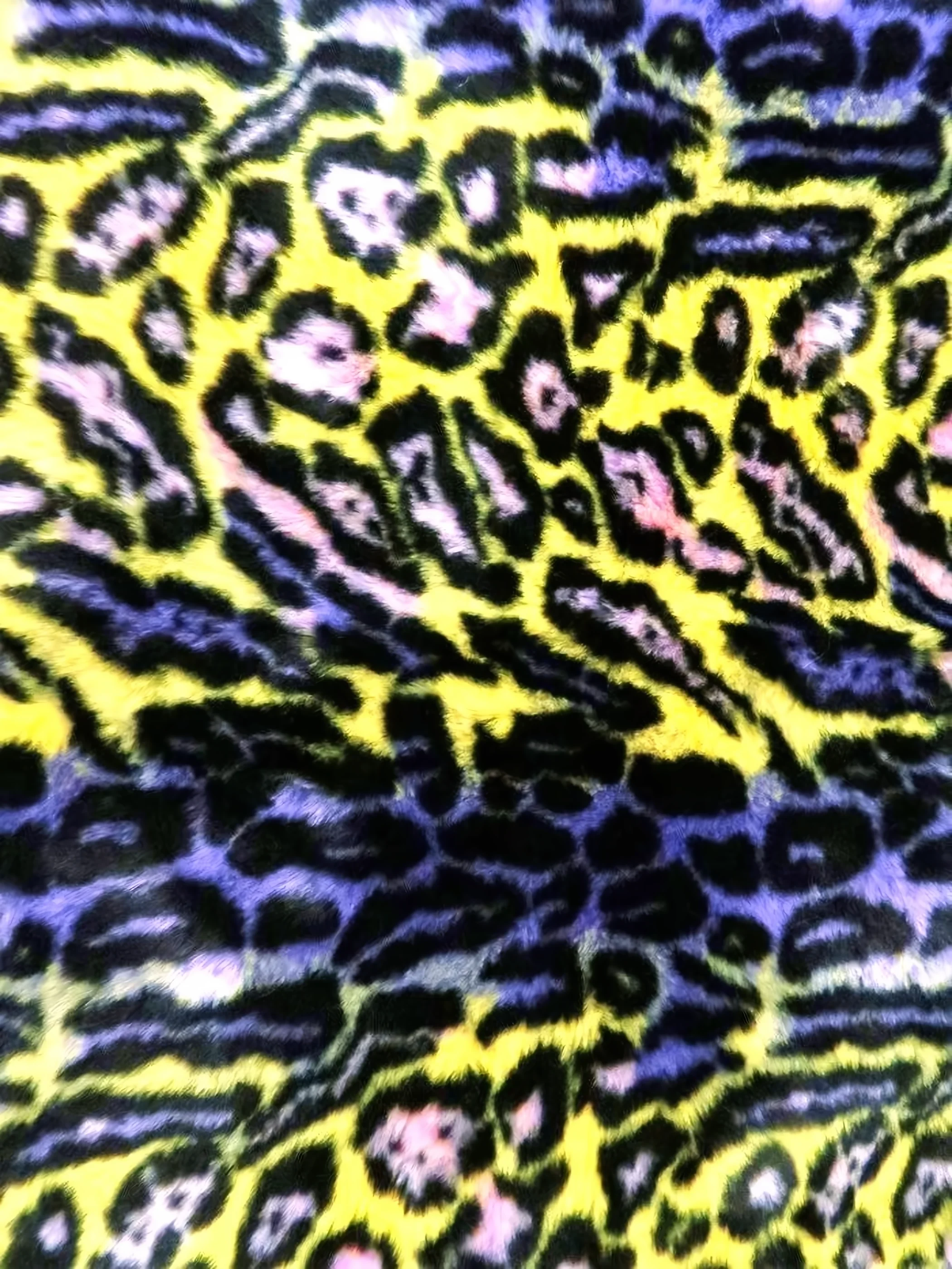 Ecoshag Hippie Jaguar Faux Fur Fabric / Summer Sunset - Image 8