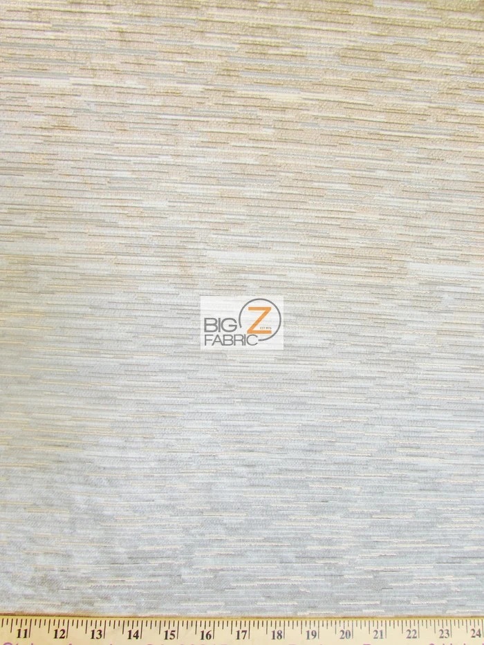 Famous Luxury Vector Stripes Upholstery Fabric / Beige / Sold By The Yard - Image 2