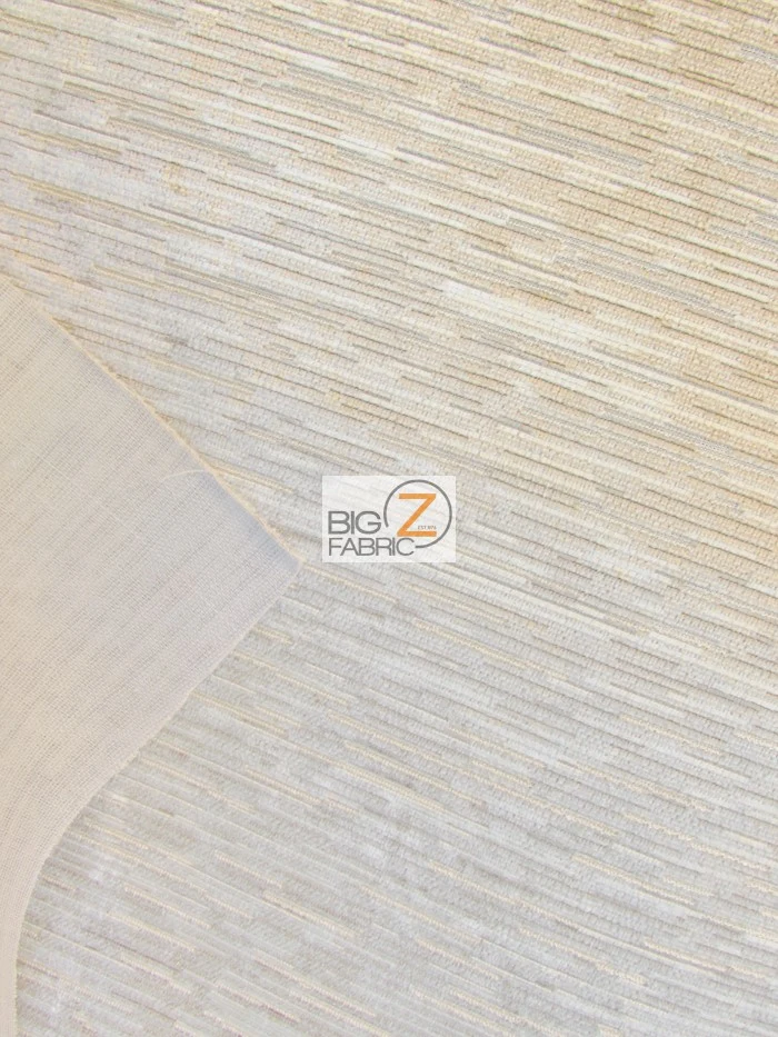 Famous Luxury Vector Stripes Upholstery Fabric / Beige / Sold By The Yard - Image 3