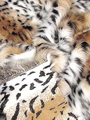 Lynx Cat Animal Short Pile Coat Costume Faux Fur Fabric / Sold By The Yard - Image 24