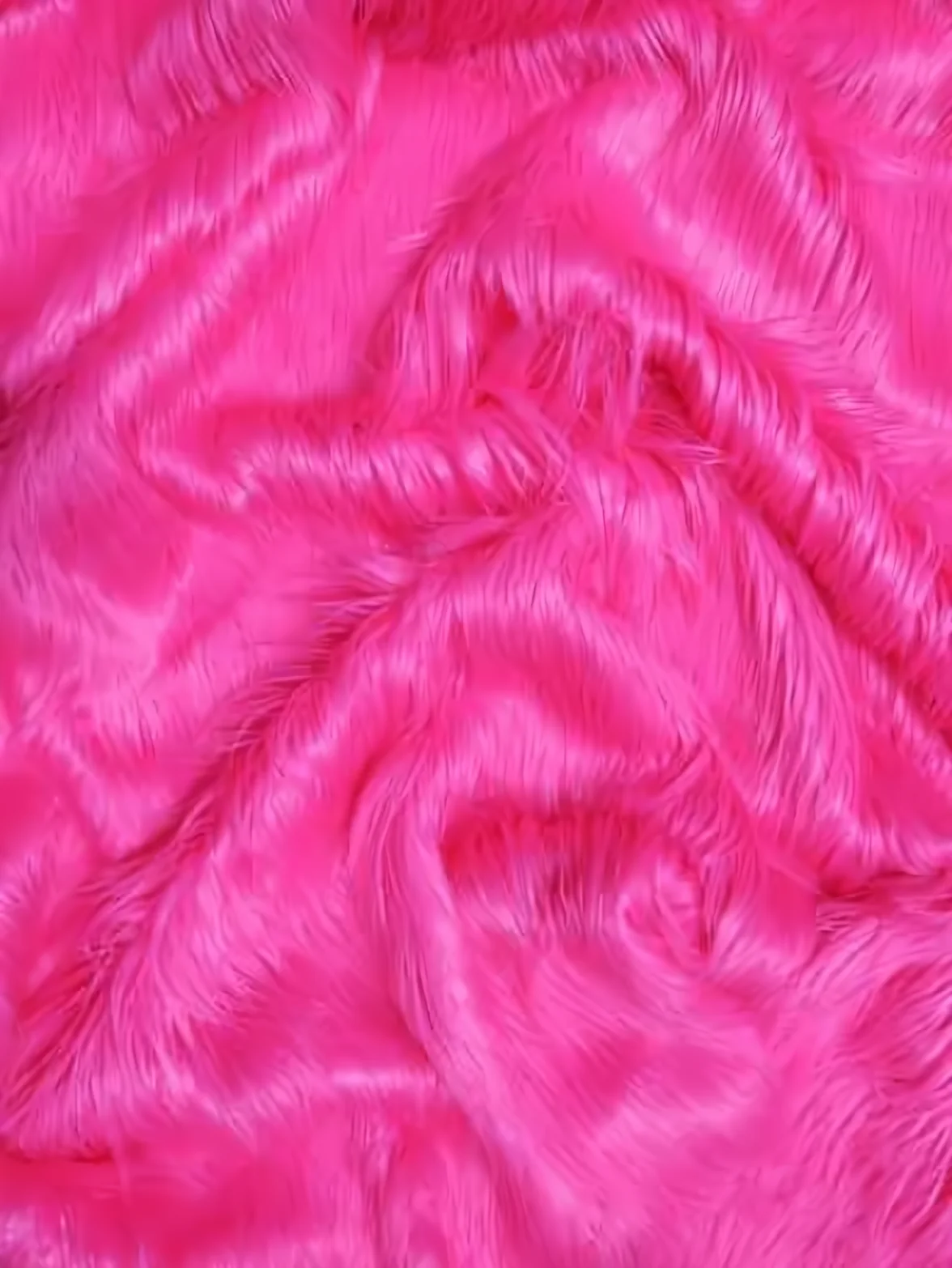 Faux Fake Fur Solid Gorilla Animal Long Pile Fabric / Fuchsia / Ecoshag 15 Yard Bolt