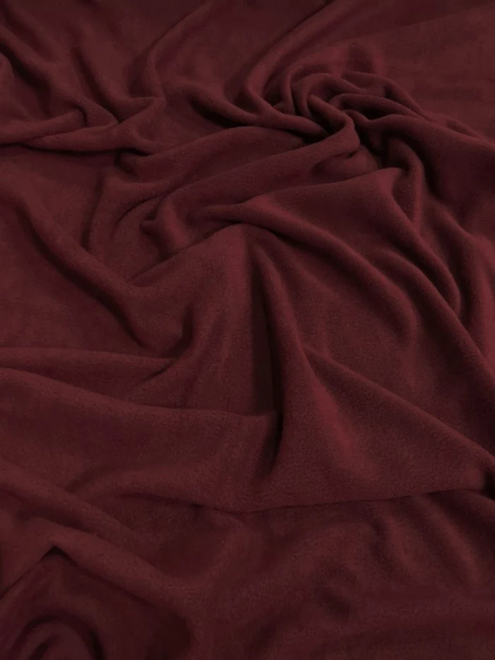Fleece Fabric Solid / Burgundy / 30 Yard Roll