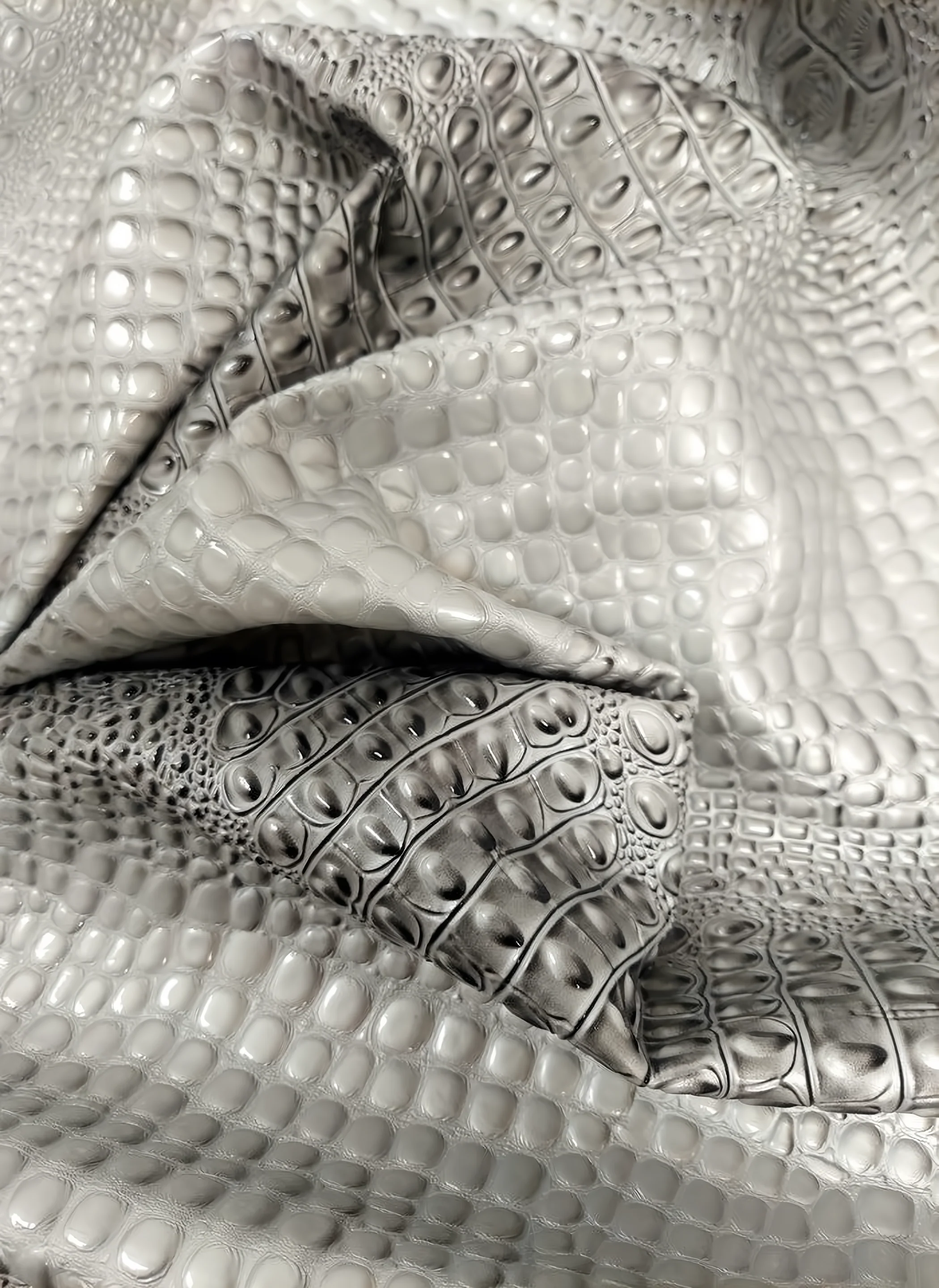 Honey Caramel Florida Gator 3D Embossed Vinyl Fabric / Sold By The Yard - Image 25