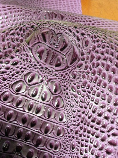 Florida Gator 3D Embossed Vinyl Fabric / Mercury Silver / By The Roll - 30 Yards - Image 3