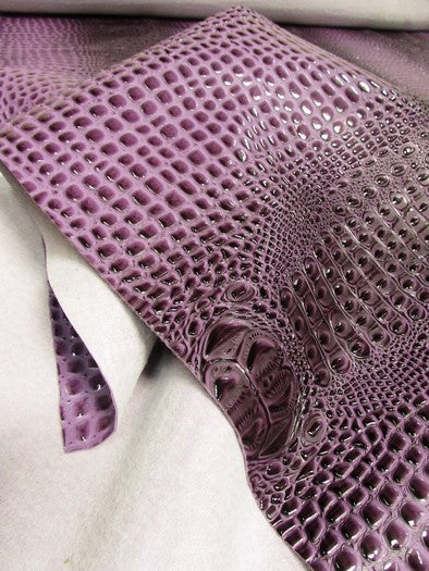 Mercury Silver Florida Gator 3D Embossed Vinyl Fabric / Sold By The Yard - Image 4