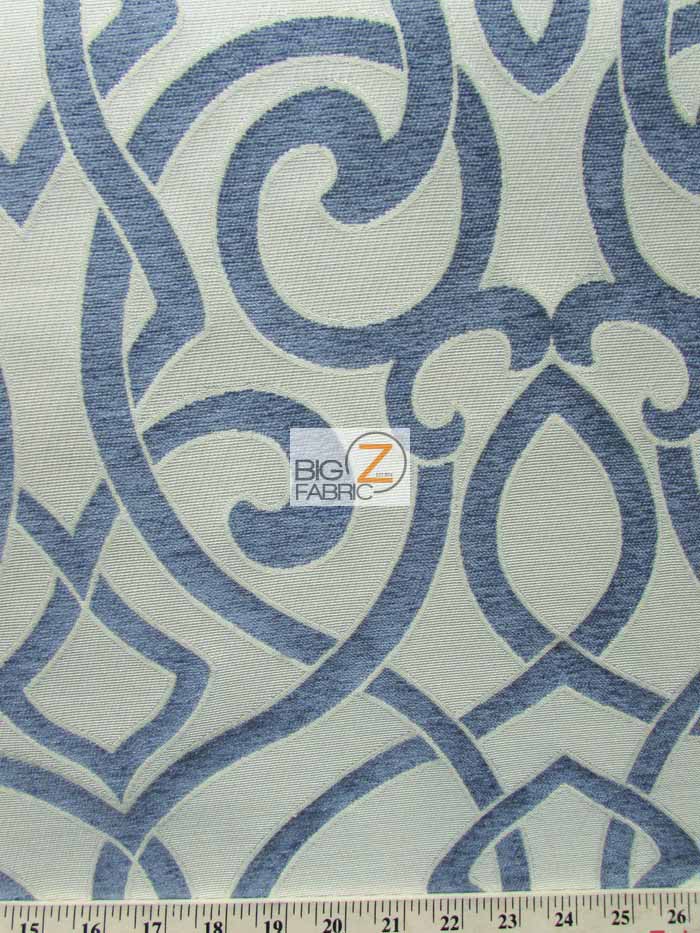 French Abstract Damask Upholstery Fabric / Riviera / Sold By The Yard - Image 2