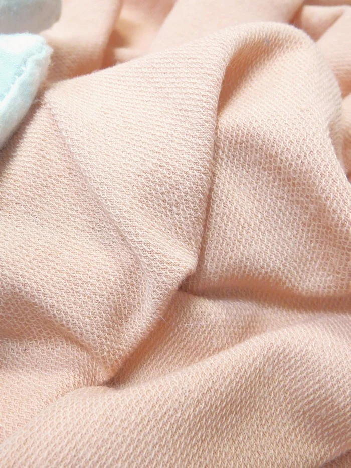 French Terry Polyester Rayon Spandex Fabric / Blush / Sold By The Yard Closeout!!! - Image 4