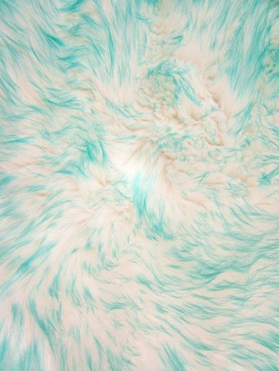 Candy Shag Faux Fur Fabric / Aqua / Sold By The Yard - Image 3