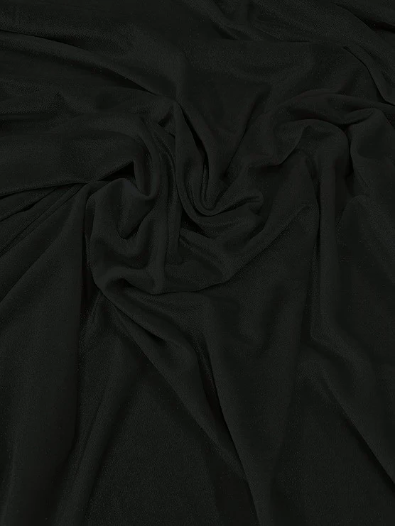GLITTER STRETCH VELVET 360 GRAMS SPANDEX FABRIC / Black/Gold / Sold by the Yard