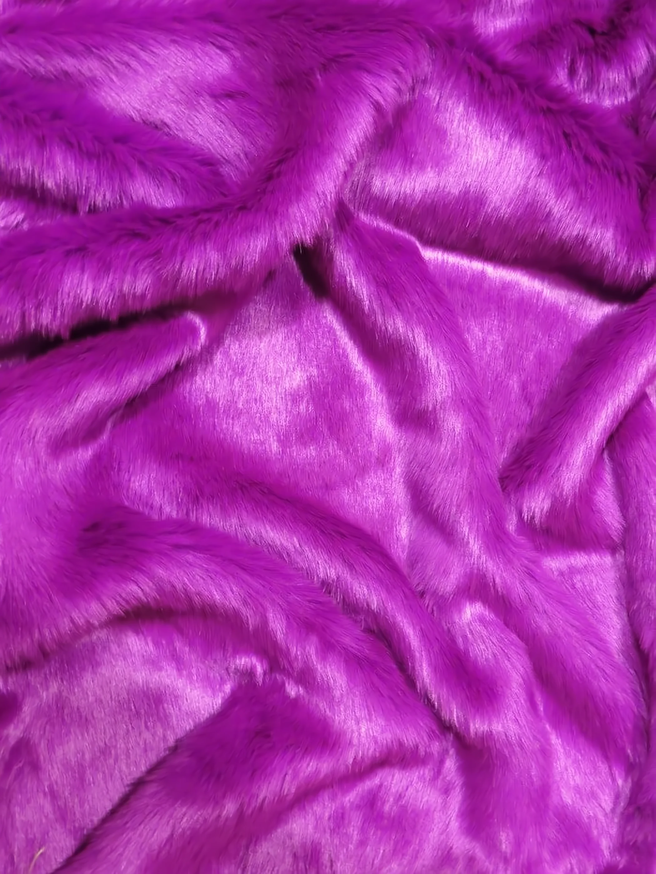 Grape Short Shag Faux Fur Fabric / Sold By The Yard (Second Quality Goods)