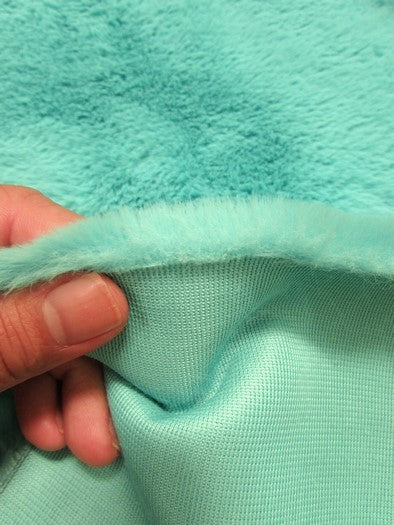 Amber Half Shag Faux Fur Fabric (Beaver) / Sold By The Yard - Image 4