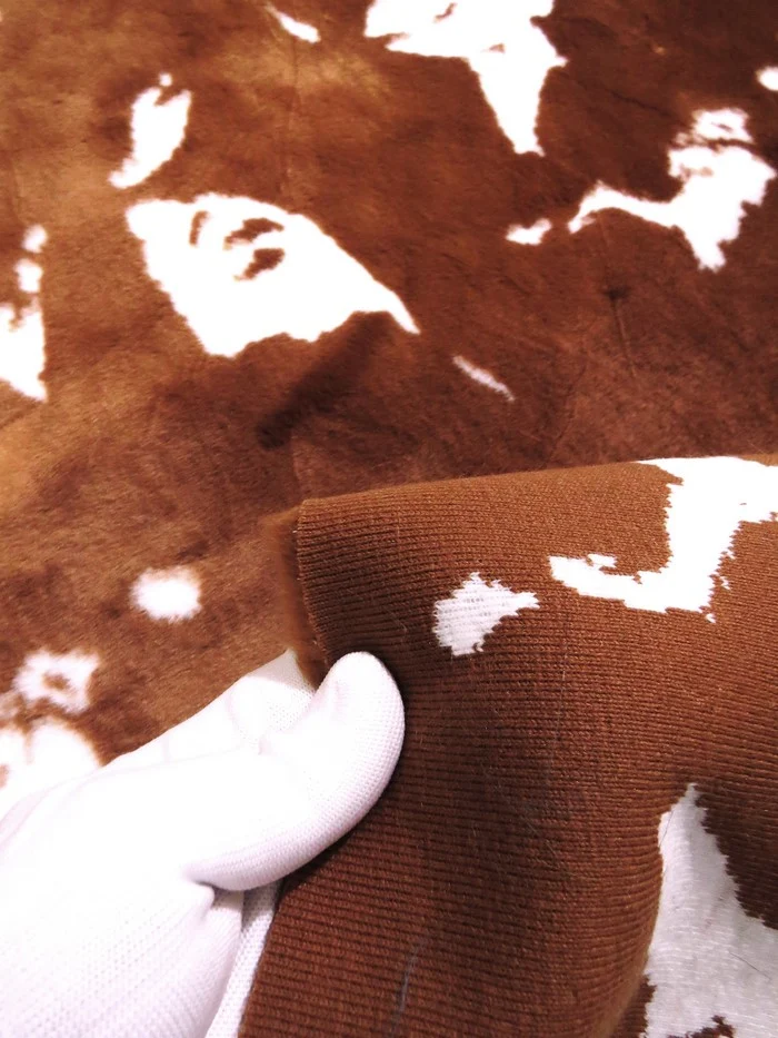 Half Shag Faux Fur Fabric (Cow) (Knit Backing) / 15 Yard Bolt - Image 5