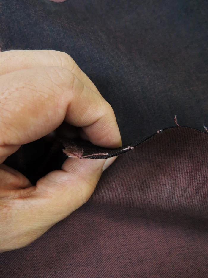 Crosshatch Stretch Denim Fabric - Image 3