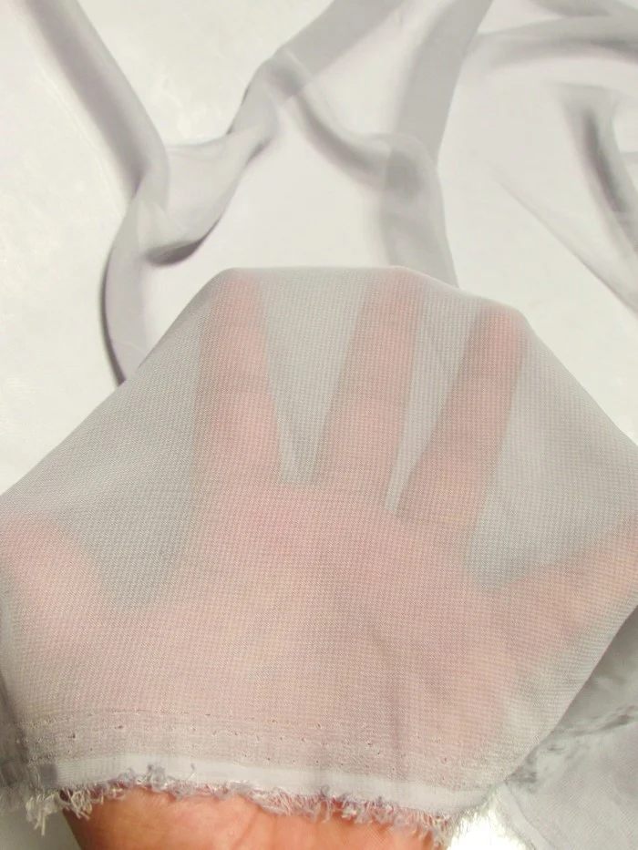 High Multi Chiffon By The Roll - 60 Yard Bolt - White - Image 4