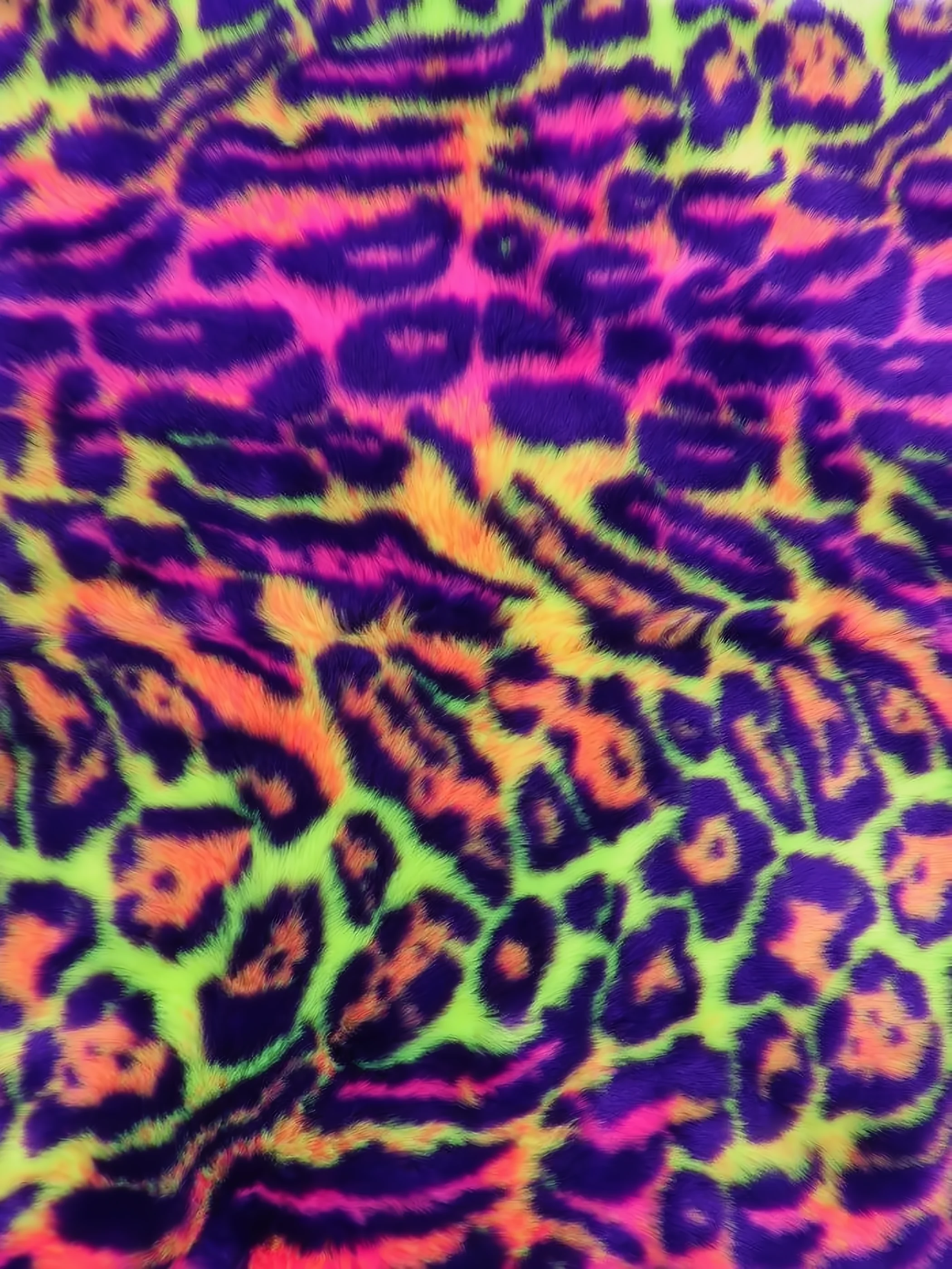 Ecoshag Hippie Jaguar Faux Fur Fabric / Summer Sunset - Image 11
