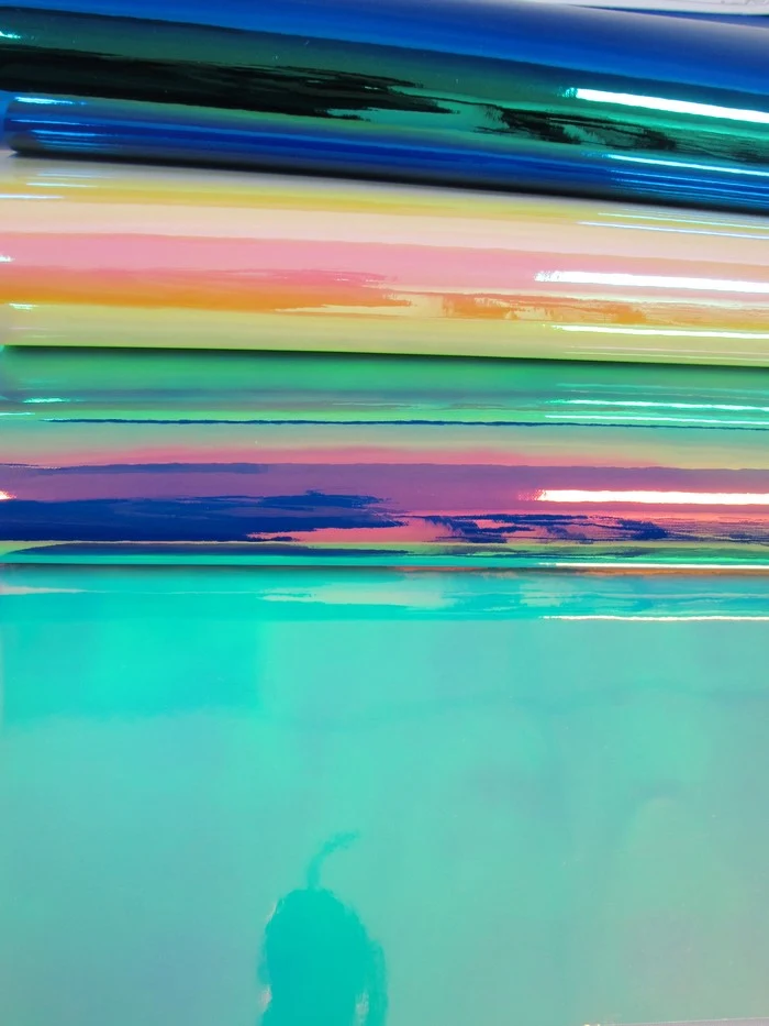 Pearl Holographic Multi-Color Chrome Vinyl Fabric / Sold By The Yard - Image 4