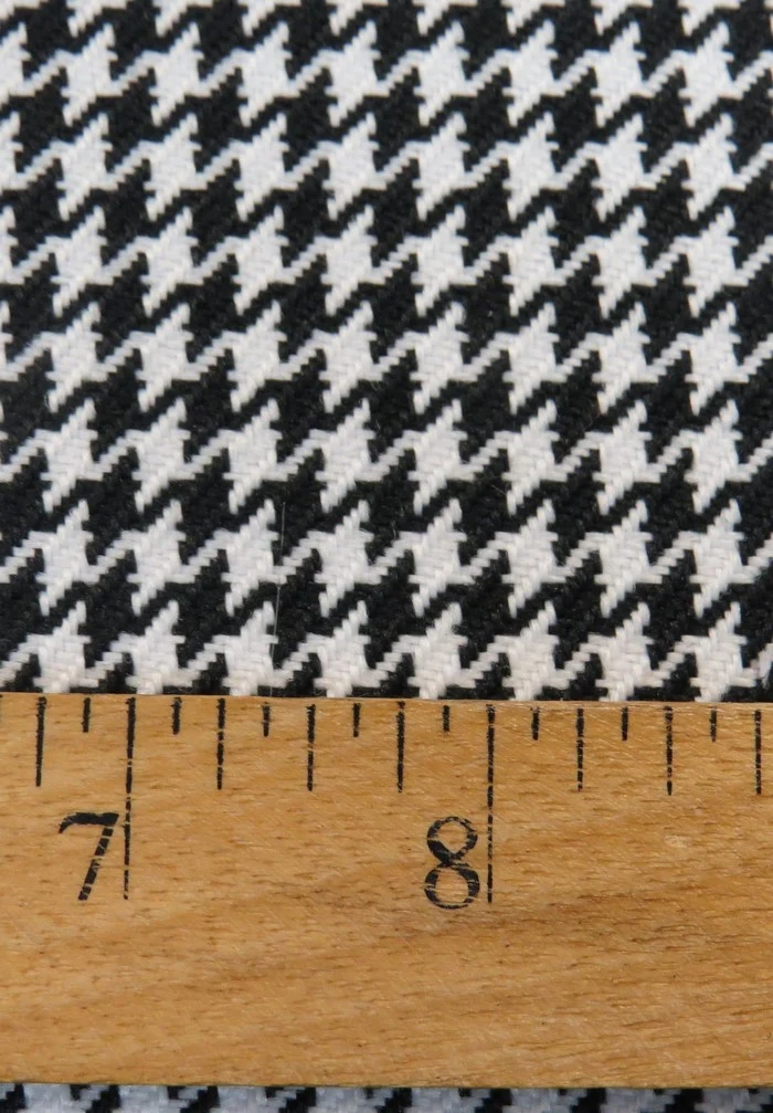Houndstooth Upholstery Fabric / Dark Red/Black / Sold By The Yard - Image 2
