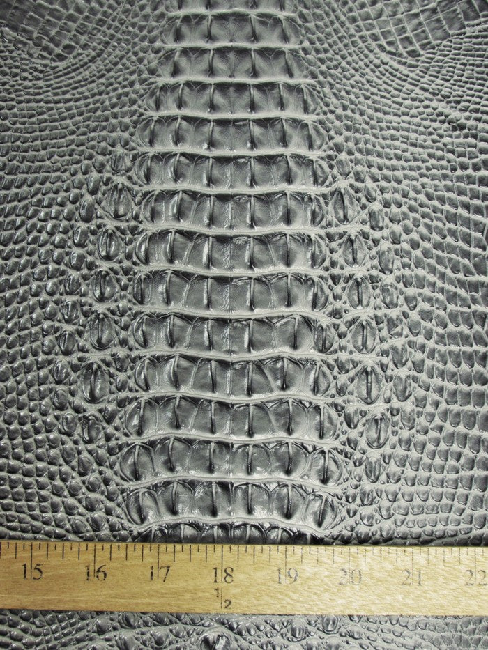 Midnight Brown Hydra Gator 3D Embossed Vinyl Fabric / Sold By The Yard - Image 2
