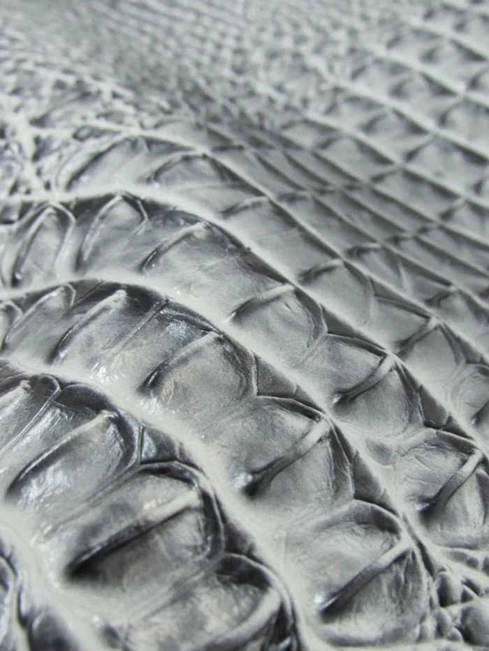 Molasses Brown Hydra Gator 3D Embossed Vinyl Fabric / Sold By The Yard - Image 3