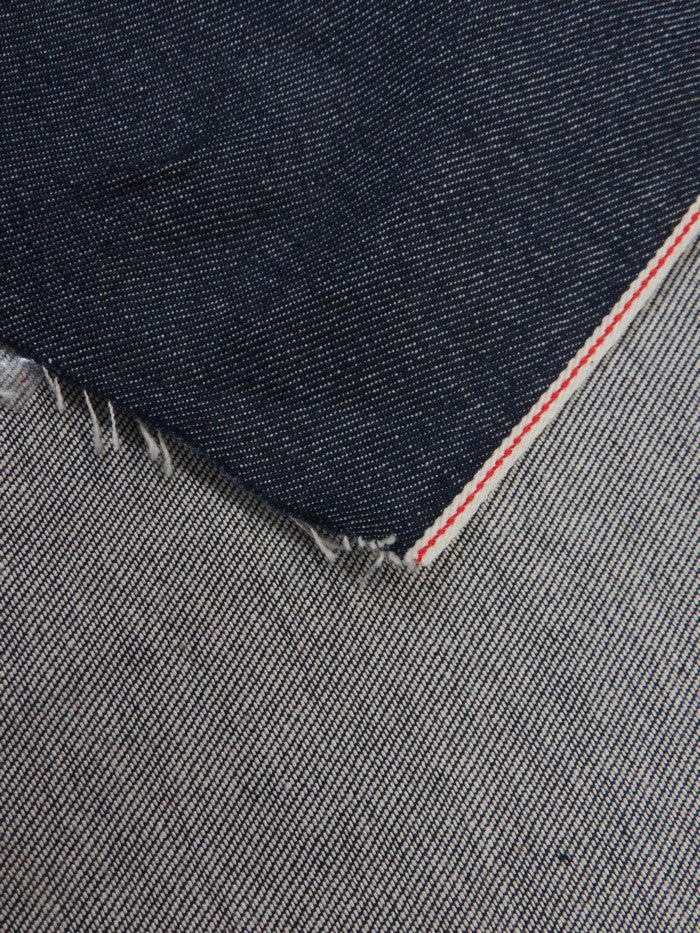 INDIGO JAPANESE SELVEDGE DENIM - RED/WHITE TICKER 9OZ - Image 3