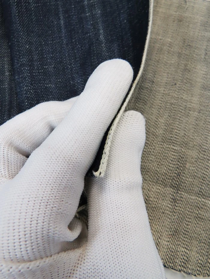 INDIGO USA SELVEDGE DENIM - INDIGO/WHITE TICKER 12OZ - Image 3