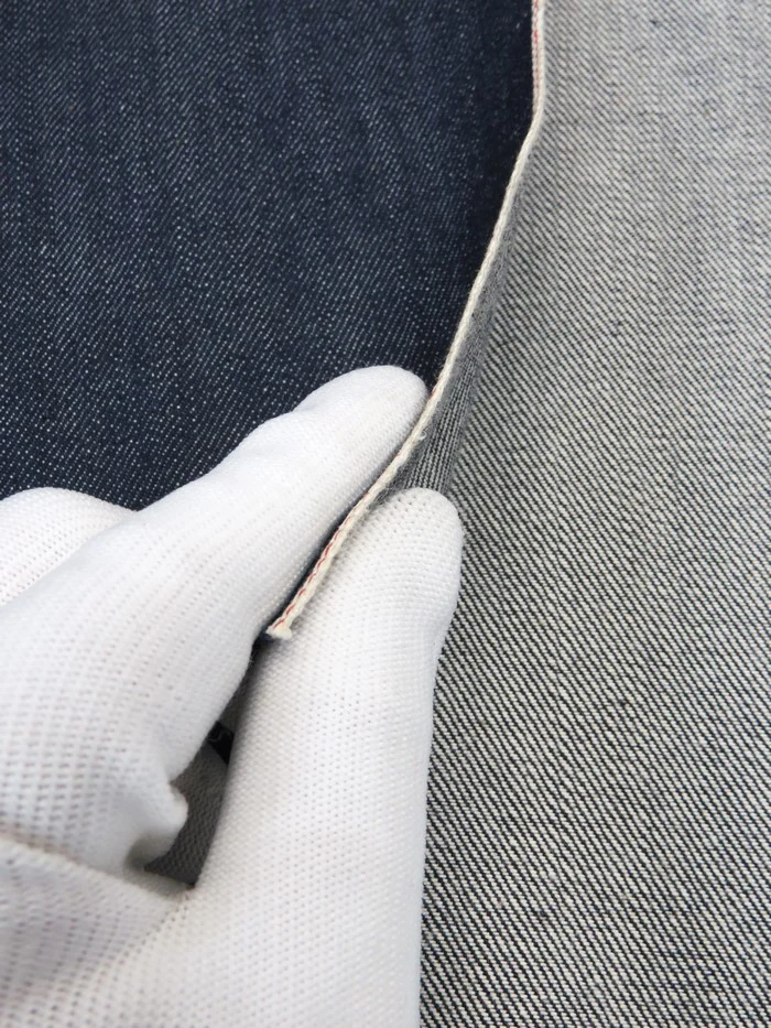 INDIGO USA SELVEDGE DENIM - RED/WHITE TICKER 13.5OZ - Image 2