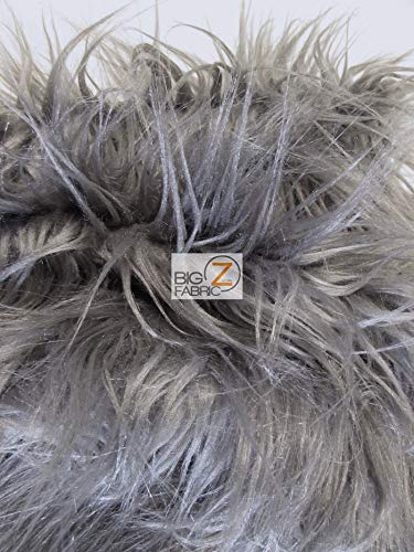 Camel Solid Gorilla Animal Long Pile Faux Fur Fabric / Sold By The Yard - Image 4
