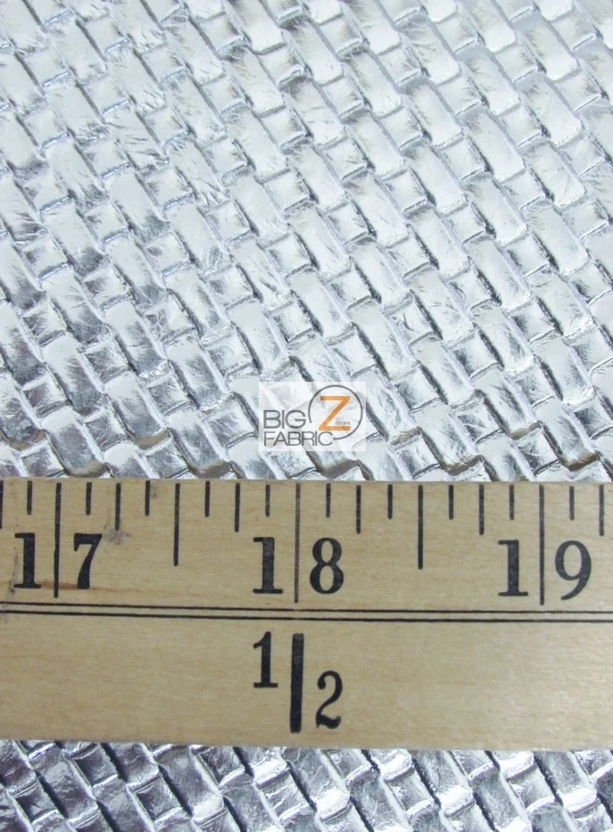 Lattice Basket Weave Upholstery Vinyl Fabric / White / Sold By The Yard Closeout!!! - Image 2